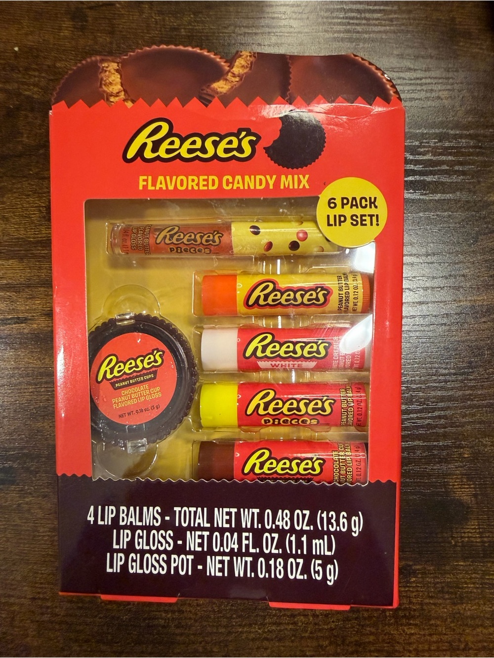Reese's Flavored Candy Mix 6-Pack Lip Balm & Gloss Set